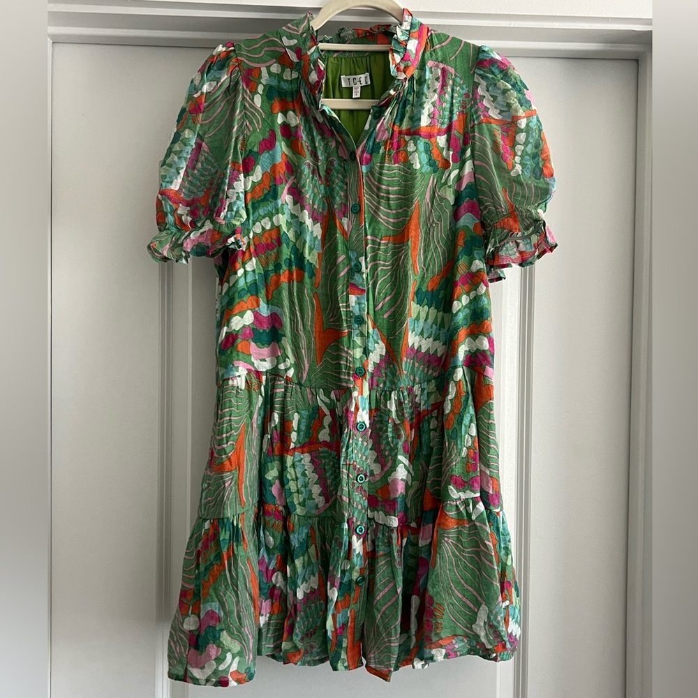 Colorful Button-Up Dress